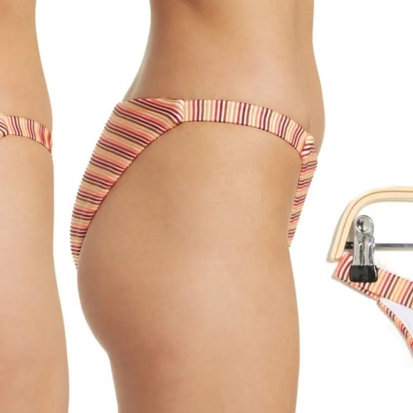 Madewell Ribbed Bikini botttom  in Ombré Stripe - Picture 3 of 9
